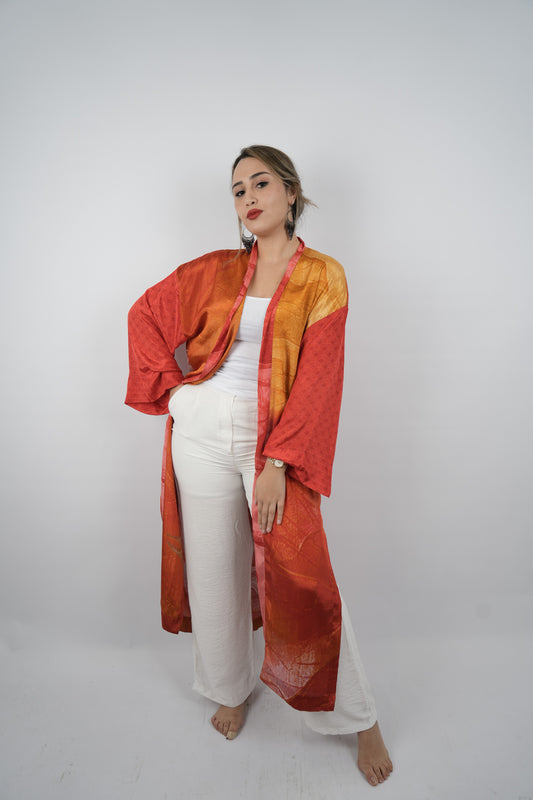 Kimono Japonais en Soie Pure – Asahi au Soleil Levant